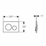 Casa si Gradina - Sanitare - Obiecte sanitare - Accesorii vase de toaleta - Clapeta de actionare Geberit Sigma20 negru/crom lucios - Infinity.ro