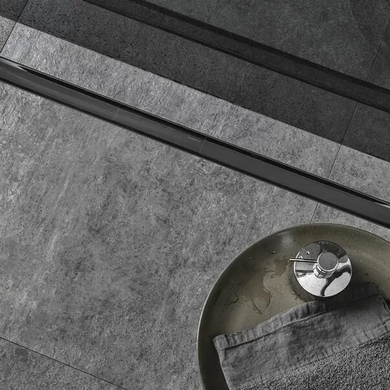 Casa si Gradina - Constructii - Materiale constructii - Sisteme de scurgere - Capac pentru rigola Geberit CleanLine80 30-90 cm negru periat - Infinity.ro