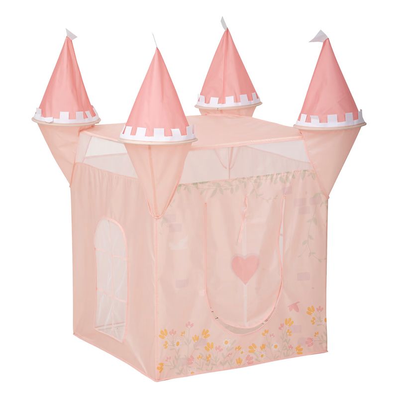 Petshop - Accesorii petshop - Jucarii animale - Jucarii educative - Cort copii Atmosphera tip castel, pop-up cu ferestre si usa, 130x78x78 cm, roz - Infinity.ro