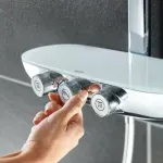 Casa si Gradina - Sanitare - Cazi si cabine de dus - Coloane si seturi de dus - Coloana de dus cu baterie termostatata Grohe RainShower System SmartControl 360 Duo - Infinity.ro