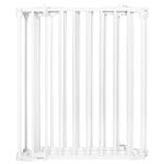 Petshop - Accesorii petshop - Jucarii animale - Jucarii educative - Bariera de protectie pentru copii, 318x75 cm, alba – 5 panouri, poarta cu blocare, montaj pe perete - Infinity.ro