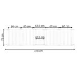 Petshop - Accesorii petshop - Jucarii animale - Jucarii educative - Bariera de protectie pentru copii, 318x75 cm, alba – 5 panouri, poarta cu blocare, montaj pe perete - Infinity.ro