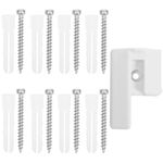 Petshop - Accesorii petshop - Jucarii animale - Jucarii educative - Bariera de protectie pentru copii, 318x75 cm, alba – 5 panouri, poarta cu blocare, montaj pe perete - Infinity.ro