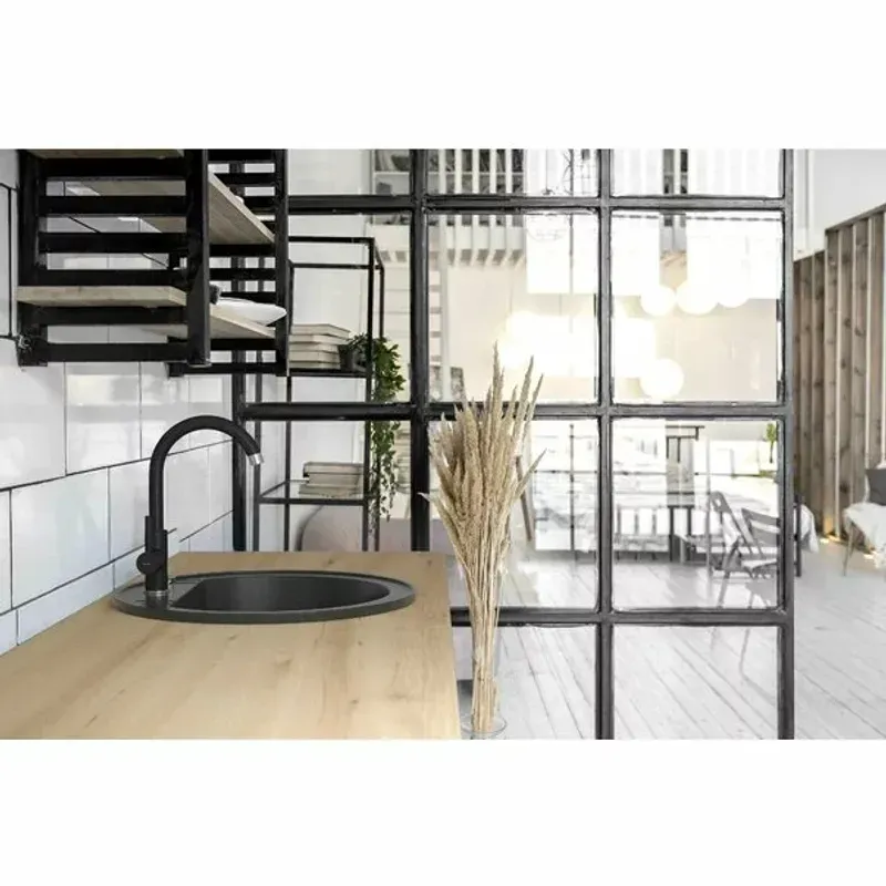 Casa si Gradina - Sanitare - Chiuveta bucatarie si accesorii - Baterii bucatarie - Baterie bucatarie Ferro Lugio negru - Infinity.ro