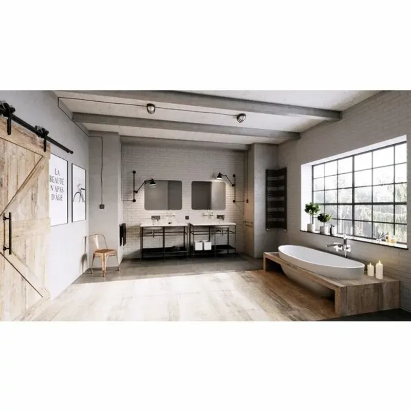 Casa si Gradina - Sanitare - Lavoar baie si accesorii - Baterii sanitare - Baterie cada - dus incastrata Ferro Square crom cu pipa si set dus - Infinity.ro