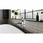 Casa si Gradina - Sanitare - Lavoar baie si accesorii - Baterii sanitare - Baterie cada - dus incastrata Ferro Square crom cu pipa si set dus - Infinity.ro