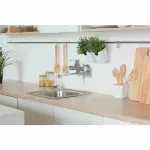 Casa si Gradina - Sanitare - Chiuveta bucatarie si accesorii - Baterii bucatarie - Baterie bucatarie Ferro Algeo montare pe perete crom - Infinity.ro