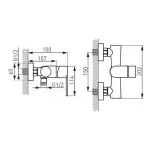 Casa si Gradina - Sanitare - Lavoar baie si accesorii - Baterii sanitare - Baterie dus negru mat Ferro Algeo - Infinity.ro