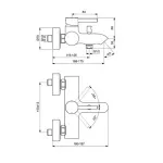 Casa si Gradina - Sanitare - Lavoar baie si accesorii - Baterii sanitare - Baterie cada - dus Ideal Standard Ceraline monocomanda negru mat - Infinity.ro