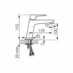 Casa si Gradina - Sanitare - Lavoar baie si accesorii - Baterii sanitare - Baterie lavoar Ferro Vitto Verdeline monocomanda crom lucios - Infinity.ro