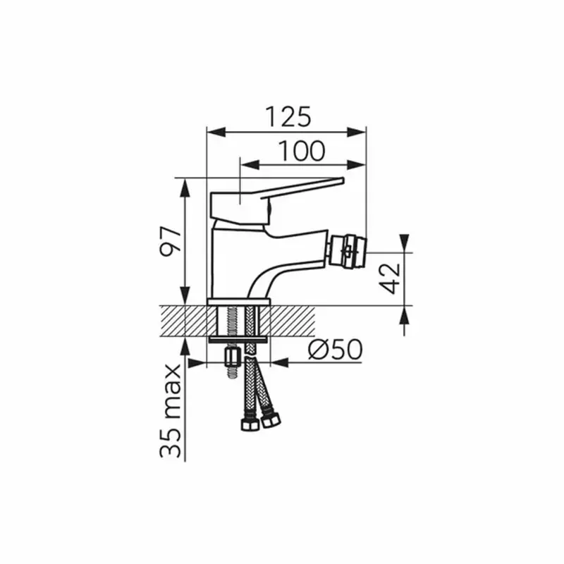 Casa si Gradina - Sanitare - Lavoar baie si accesorii - Baterii sanitare - Baterie bideu Ferro Isso crom lucios monocomanda - Infinity.ro