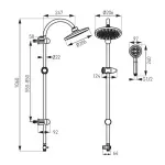 Casa si Gradina - Sanitare - Cazi si cabine de dus - Coloane si seturi de dus - Coloana de dus Ferro Rondo fara baterie - Infinity.ro