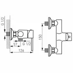 Casa si Gradina - Sanitare - Lavoar baie si accesorii - Baterii sanitare - Baterie dus Ferro Fiesta crom - Infinity.ro