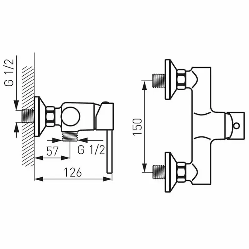 Casa si Gradina - Sanitare - Lavoar baie si accesorii - Baterii sanitare - Baterie dus Ferro Fiesta crom - Infinity.ro