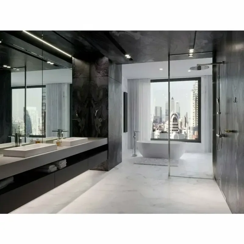 Casa si Gradina - Sanitare - Cazi si cabine de dus - Coloane si seturi de dus - Coloana de dus cu baterie termostatata Ferro Trevi cu 3 functii - Infinity.ro