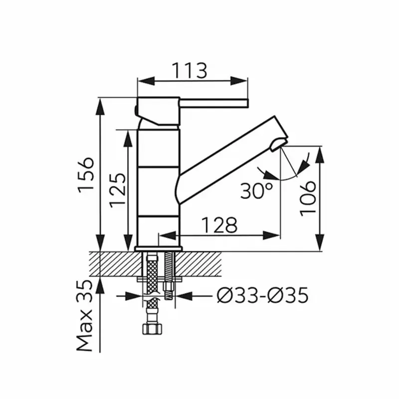 Casa si Gradina - Sanitare - Lavoar baie si accesorii - Baterii sanitare - Baterie lavoar Ferro Fiesta cu pipa mobila auriu lucios - Infinity.ro