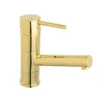 Casa si Gradina - Sanitare - Lavoar baie si accesorii - Baterii sanitare - Baterie lavoar Ferro Fiesta cu pipa mobila auriu lucios - Infinity.ro