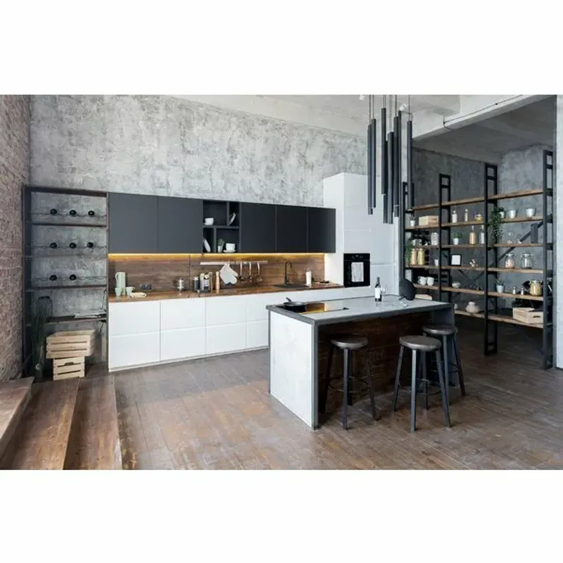 Casa si Gradina - Sanitare - Chiuveta bucatarie si accesorii - Baterii bucatarie - Baterie bucatarie cu pipa inalta negru mat Ferro Zicco - Infinity.ro