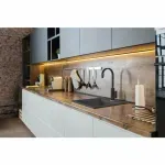 Casa si Gradina - Sanitare - Chiuveta bucatarie si accesorii - Baterii bucatarie - Baterie bucatarie cu pipa inalta negru mat Ferro Zicco - Infinity.ro