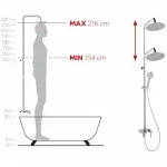 Casa si Gradina - Sanitare - Cazi si cabine de dus - Coloane si seturi de dus - Coloana de dus cu baterie monocomanda Ferro Fiesta - Infinity.ro