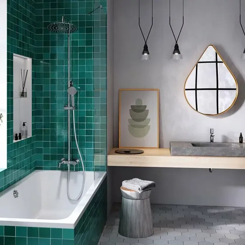 Casa si Gradina - Sanitare - Cazi si cabine de dus - Coloane si seturi de dus - Coloana de dus cu baterie monocomanda Ferro Fiesta - Infinity.ro