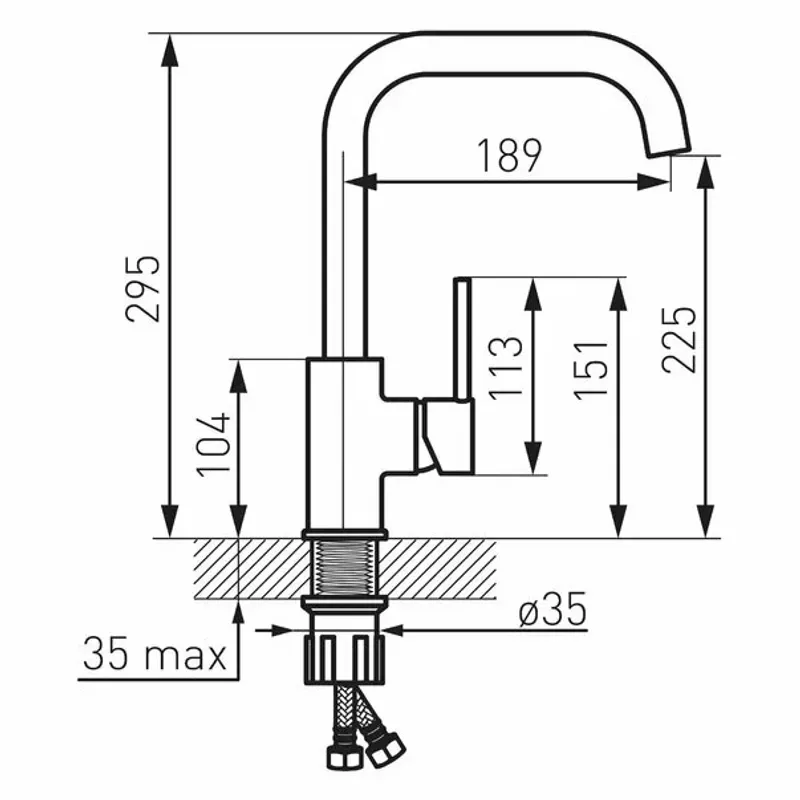 Casa si Gradina - Sanitare - Chiuveta bucatarie si accesorii - Baterii bucatarie - Baterie bucatarie negru mat Ferro Freya pipa mobila - Infinity.ro