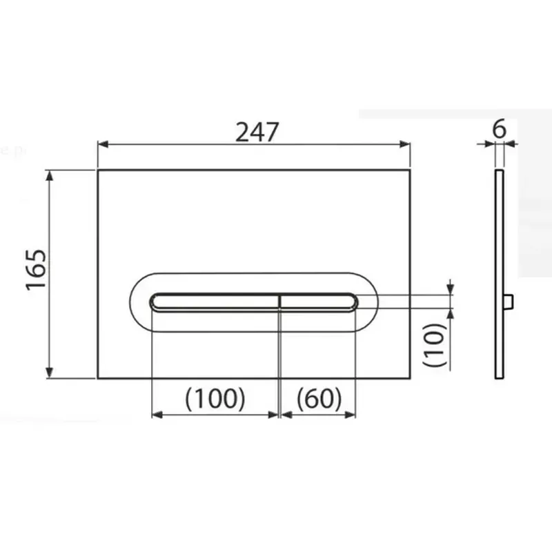 Casa si Gradina - Sanitare - Obiecte sanitare - Accesorii vase de toaleta - Clapeta de actionare negru mat Alca Linka - Infinity.ro