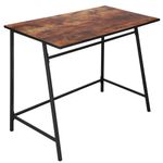 Casa si Gradina - Mobilier - Mese si birouri - Birouri - Birou tip masa laterala, cu cadru din otel, 50x100x76 cm, industrial, maro - Infinity.ro