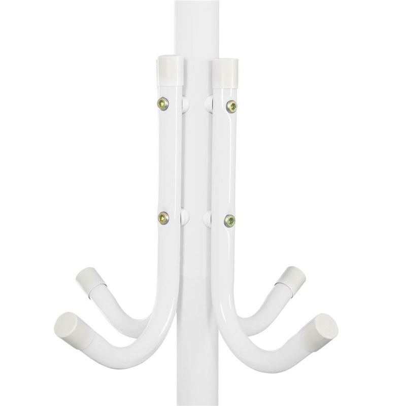 Casa si Gradina - Mobilier - Organizare si depozitare - Cuiere - Cuier tip pom metalic Sersimo, 12 agatatoare, 177cm, alb - Infinity.ro