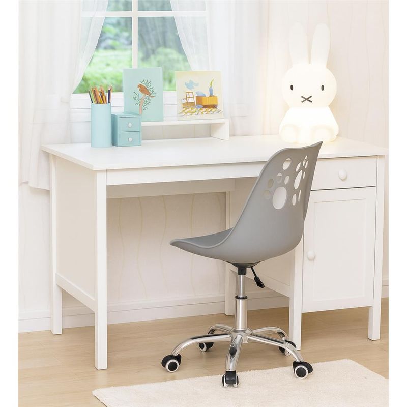 Casa si Gradina - Mobilier - Scaune si fotolii - Scaune - Scaun birou ergonomic, cu sezut din spuma, reglabil pe inaltime, maxim 120 kg, 90x49x48 cm, gri - Infinity.ro