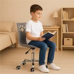 Casa si Gradina - Mobilier - Scaune si fotolii - Scaune - Scaun birou ergonomic, cu sezut din spuma, reglabil pe inaltime, maxim 120 kg, 90x49x48 cm, gri - Infinity.ro