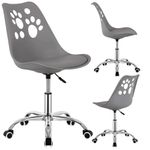 Casa si Gradina - Mobilier - Scaune si fotolii - Scaune - Scaun birou ergonomic, cu sezut din spuma, reglabil pe inaltime, maxim 120 kg, 90x49x48 cm, gri - Infinity.ro