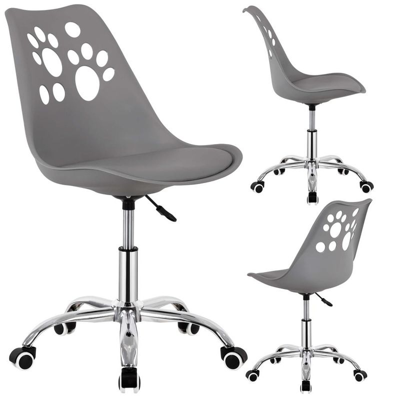 Casa si Gradina - Mobilier - Scaune si fotolii - Scaune - Scaun birou ergonomic, cu sezut din spuma, reglabil pe inaltime, maxim 120 kg, 90x49x48 cm, gri - Infinity.ro