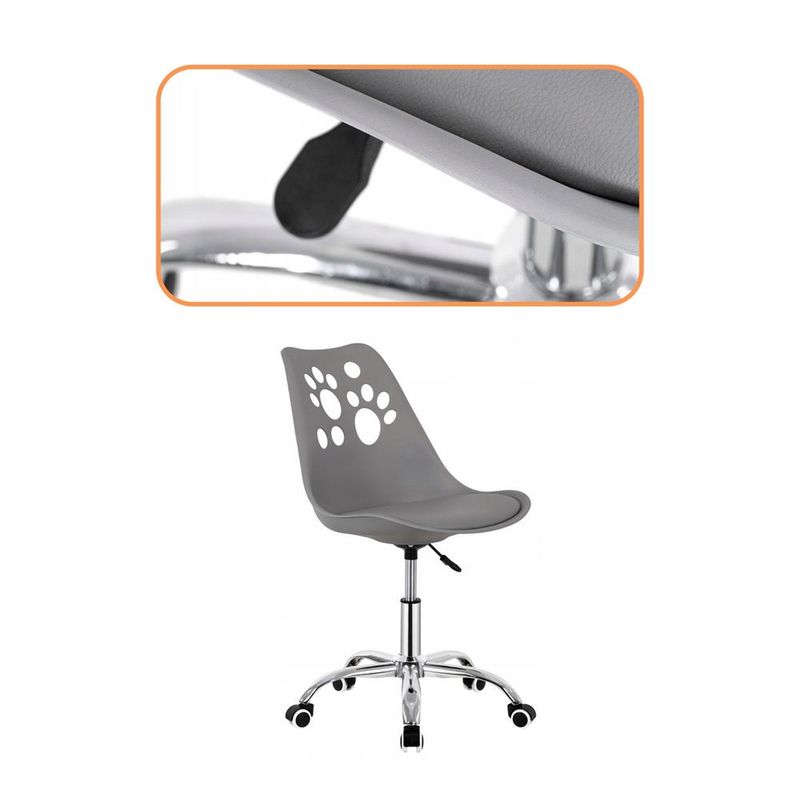 Casa si Gradina - Mobilier - Scaune si fotolii - Scaune - Scaun birou ergonomic, cu sezut din spuma, reglabil pe inaltime, maxim 120 kg, 90x49x48 cm, gri - Infinity.ro