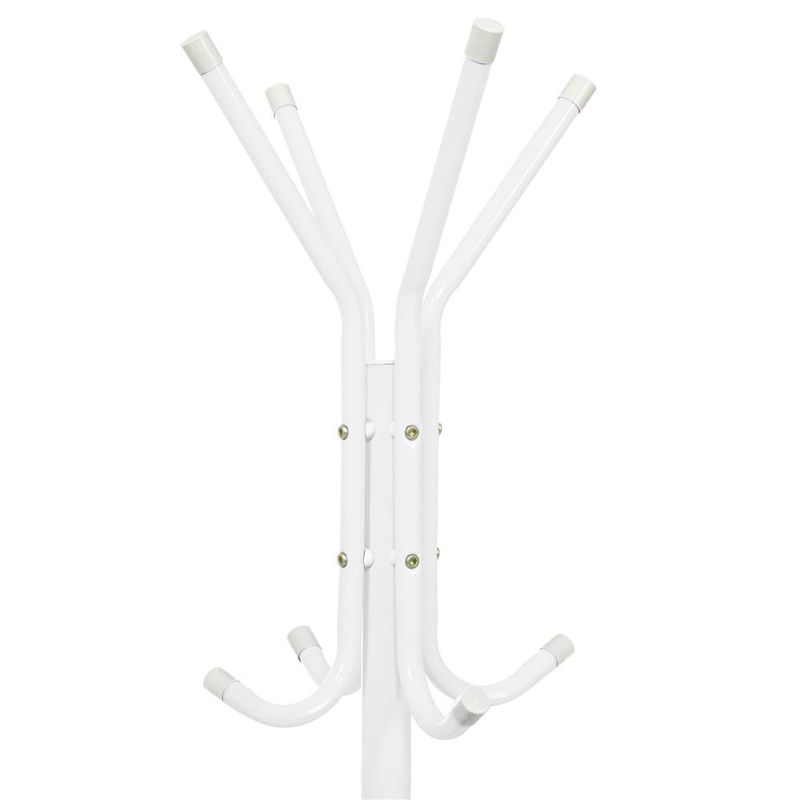 Casa si Gradina - Mobilier - Organizare si depozitare - Cuiere - Cuier tip pom metalic Sersimo, 12 agatatoare, 177cm, alb - Infinity.ro