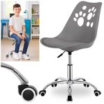 Casa si Gradina - Mobilier - Scaune si fotolii - Scaune - Scaun birou ergonomic, cu sezut din spuma, reglabil pe inaltime, maxim 120 kg, 90x49x48 cm, gri - Infinity.ro