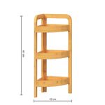 Casa si Gradina - Mobilier - Mobilier baie - Corpuri baie - Etajera colt 5Five Bambou cu 3 rafturi, din lemn de bambus, 23x23x61 cm, bej natur - Infinity.ro