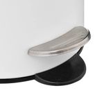 Casa si Gradina - Mobilier - Organizare si depozitare - Cosuri de gunoi - Cos gunoi 5Five Colors Cotton cu pedala si inchidere soft-close, otel, 3 L, 23x23x17 cm, alb - Infinity.ro