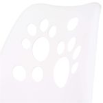 Casa si Gradina - Mobilier - Scaune si fotolii - Scaune - Scaun birou ergonomic, cu sezut din spuma, reglabil pe inaltime, maxim 120 kg, 90x49x48 cm, alb si roz - Infinity.ro