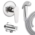 Casa si Gradina - Sanitare - Lavoar baie si accesorii - Baterii sanitare - Set Baterie Ferro Algeo si Dus igienic Ferro Presso crom - Infinity.ro