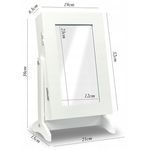 Casa si Gradina - Mobilier - Comode si corpuri - Masute de toaleta - Dulapior de toaleta cu oglinda si spatiu de depozitare bijuterii, 21x36x15cm, negru - Infinity.ro