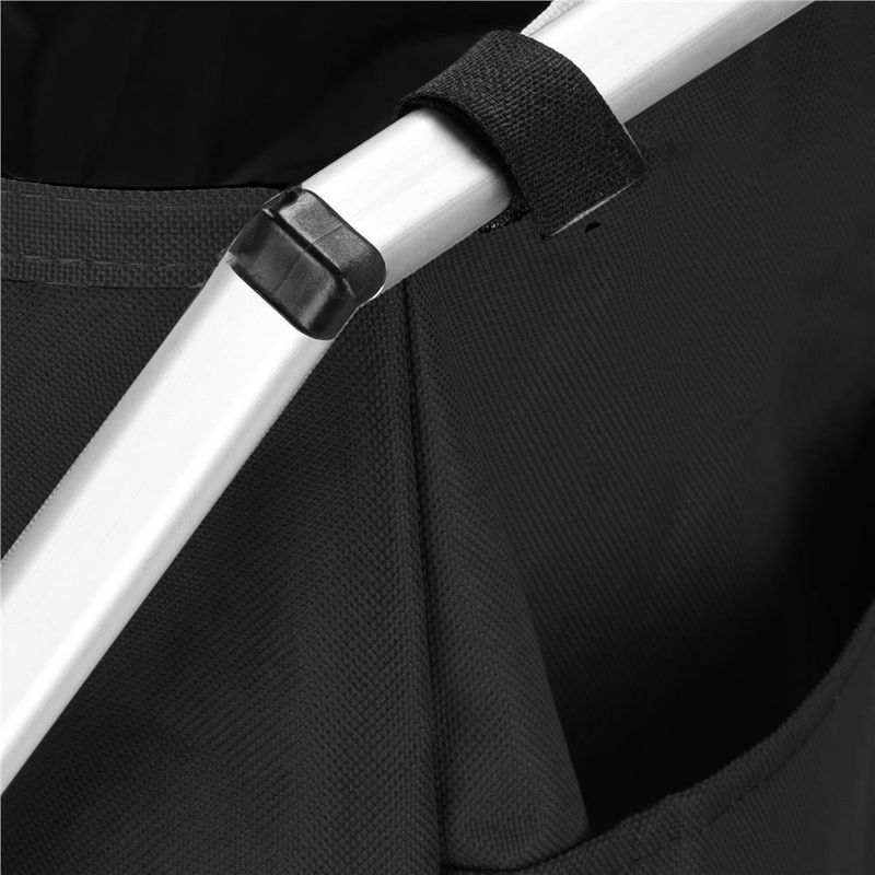 Market - Spalare si intretinere rufe - Uscatoare de rufe si accesorii - Cos de rufe cu 3 compartimente, cadru aluminiu, 68x40x60cm, 146 litri, negru - Infinity.ro