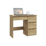 Casa si Gradina - Mobilier - Mese si birouri - Birouri - Birou calculator Beta 3 cu 4 sertare, 94x43x75 cm, finisaj craft - Infinity.ro