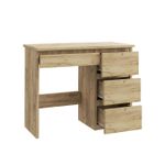 Casa si Gradina - Mobilier - Mese si birouri - Birouri - Birou calculator Beta 3 cu 4 sertare, 94x43x75 cm, finisaj craft - Infinity.ro