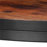 Casa si Gradina - Mobilier - Mese si birouri - Masute de cafea - Set 2 mese pentru cafea suprapozabile, cadru otel, 70x70x47 cm si 50x50x40 cm, maro - Infinity.ro