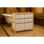 Casa si Gradina - Mobilier - Biblioteci si rafturi - Etajere - Etajera dubla 5Five Tidy Box, 6 compartimente, 66x33x78 cm, natur - Infinity.ro