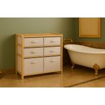 Casa si Gradina - Mobilier - Biblioteci si rafturi - Etajere - Etajera dubla 5Five Tidy Box, 6 compartimente, 66x33x78 cm, natur - Infinity.ro