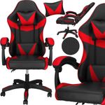 PC, gaming si accesorii - Gaming - Accesorii gaming - Scaune gaming - Scaun birou pentru gaming, ergonomic, suport lombar si tetiera, 114-123x55x50 cm, negru si rosu - Infinity.ro
