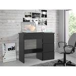 Casa si Gradina - Mobilier - Mese si birouri - Birouri - Birou calculator Beta 3 cu 4 sertare, 94x43x75 cm, finisaj negru - Infinity.ro