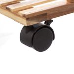 Casa si Gradina - Mobilier - Biblioteci si rafturi - Etajere - Etajera cu 4 rafturi 5Five Natureo pe roti, MDF si bambus, 40x30x88 cm, negru - Infinity.ro